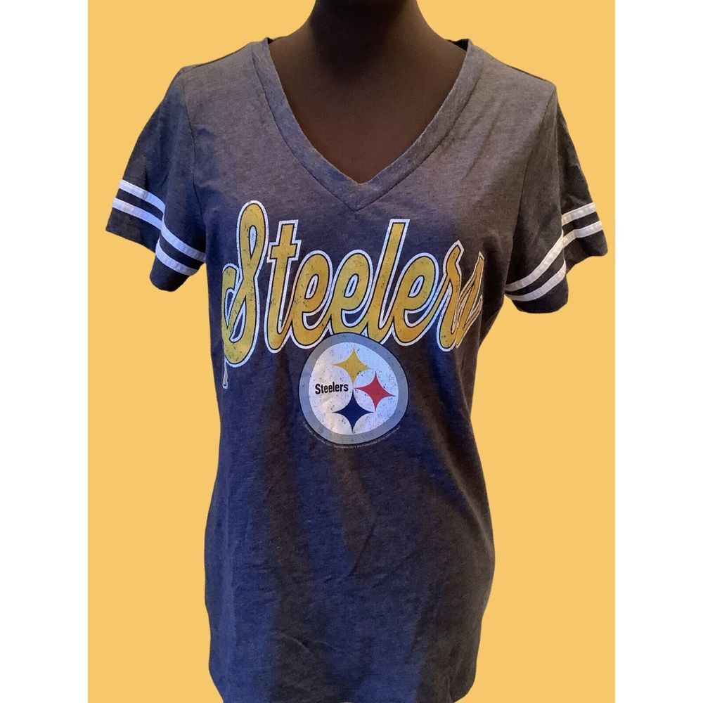 Pittsburg Steelers T-shirt Womens NFL Official Merchandise Slim Fit Fan Tee Sz M
